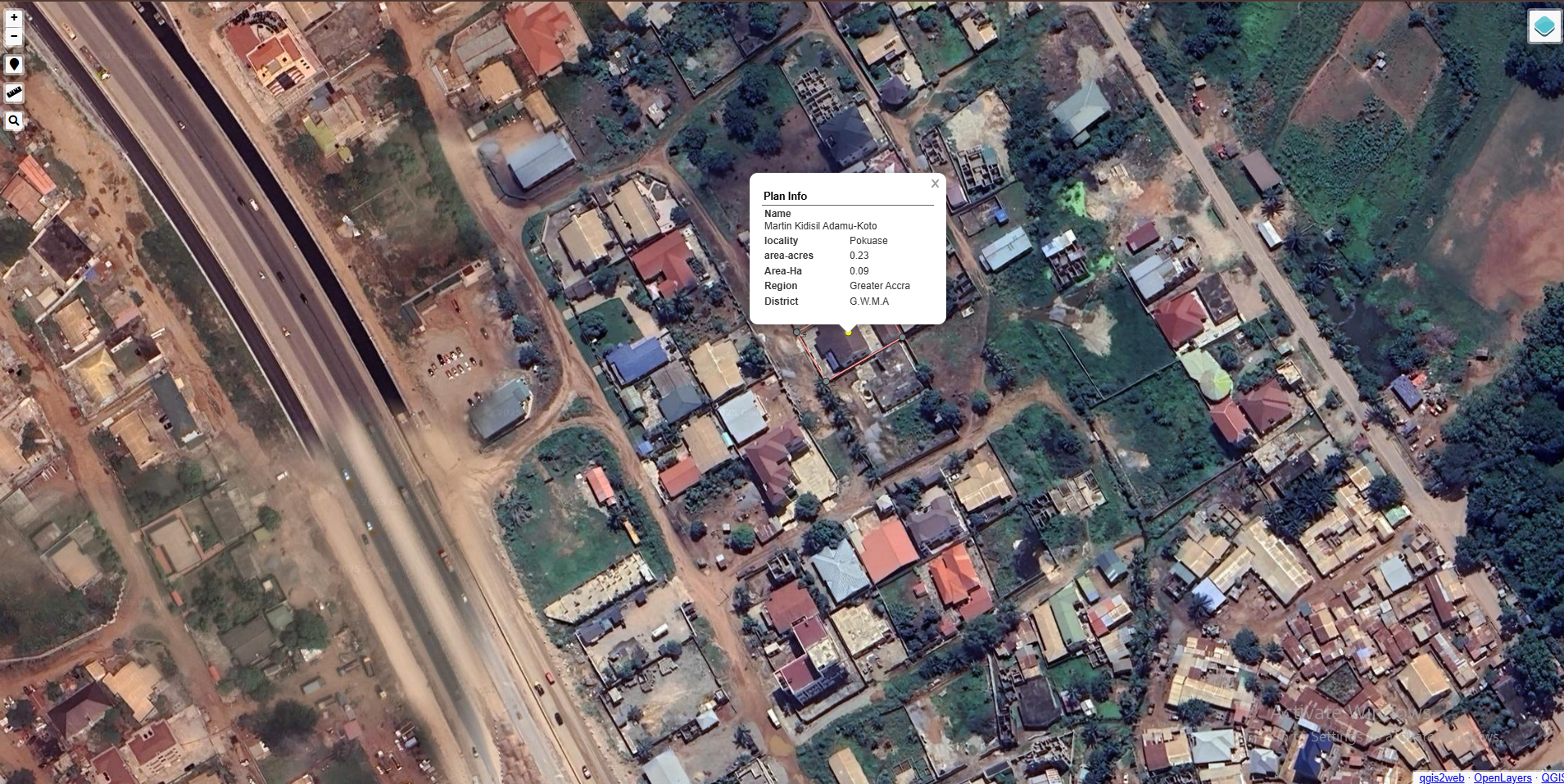 Interactive WebMap — Ghana Lands Commission Parcel Plans